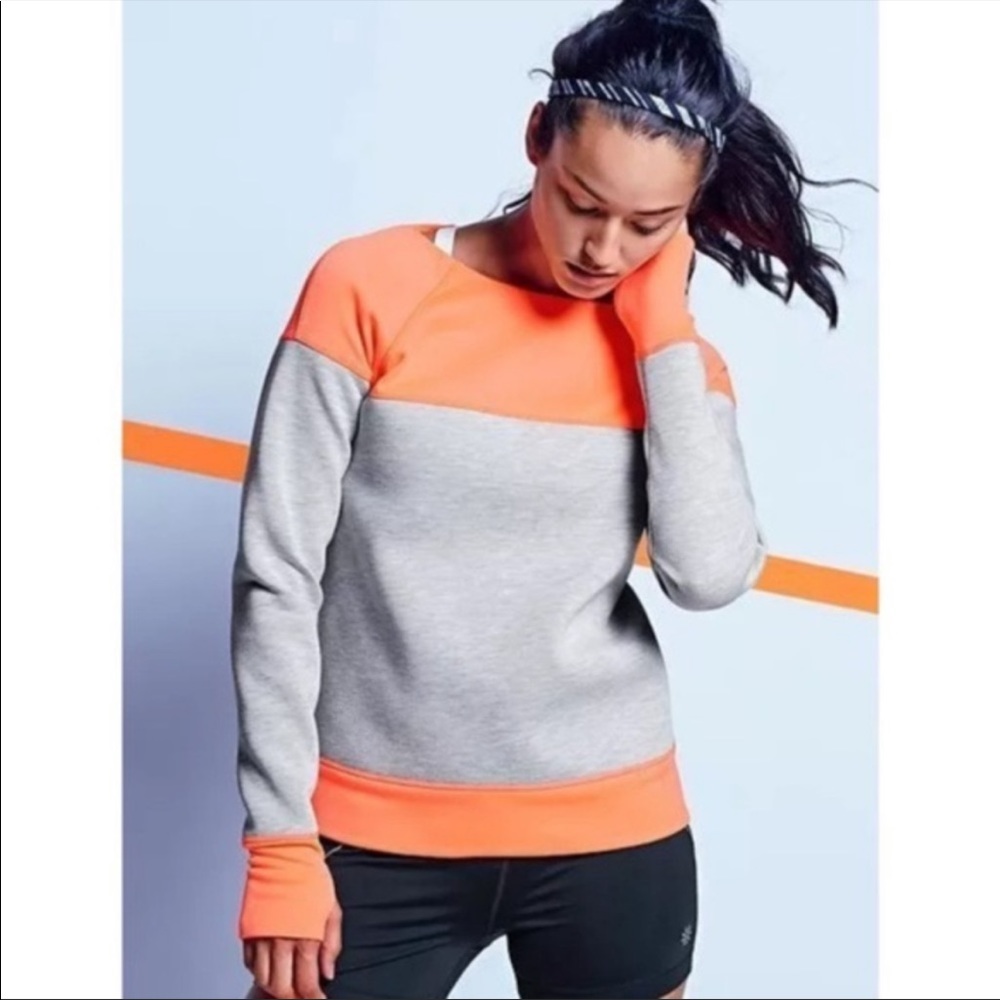 Athleta Fuse Cosmic Orange Pullover Sweatshirt